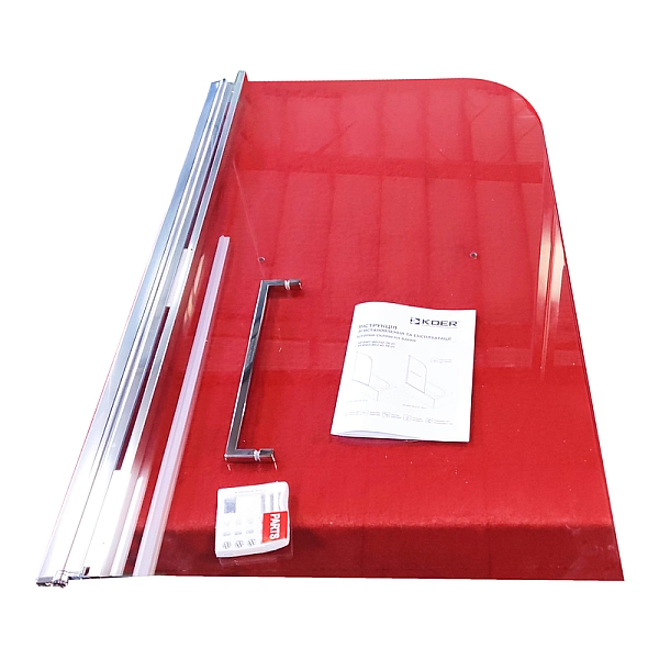 Шторки скляні на ванну Koer SR BS02-80x140-TR-01 прозоре скло 6мм, хром (KR5401) - Фото - 6