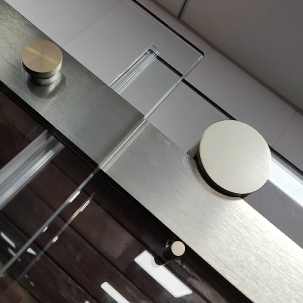 Двері в нішу Koer SR SD01-120x200-TR-02 прозоре скло Easy Clean 8мм, нікель (KR5379) - Фото - 15