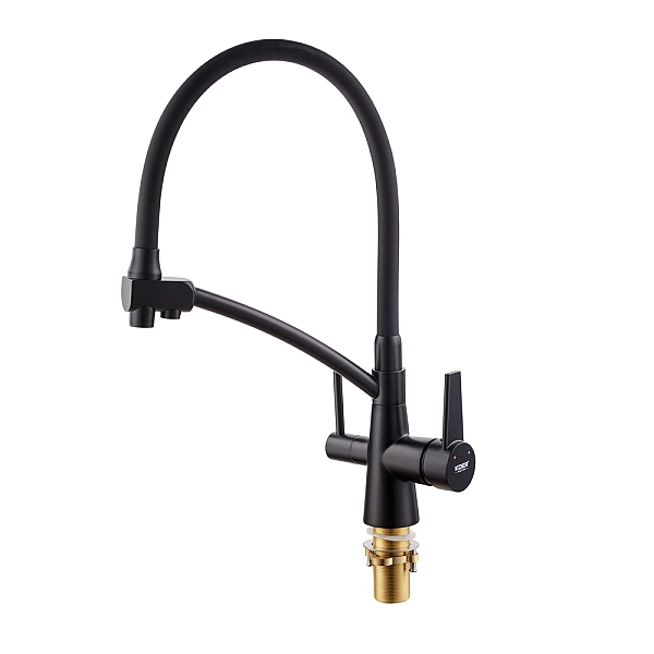 Кухонний змішувач з силік. виливом і вих. для питної води KOER KB-72003-05 (KR3376) - Фото - 8