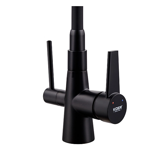 Кухонний змішувач з силік. виливом і вих. для питної води KOER KB-72003-05 (KR3376) - Фото - 6