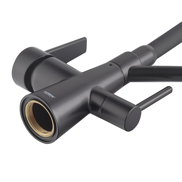 Кухонний змішувач з силік. виливом і вих. для питної води KOER KB-72003-05 (KR3376) - Фото - 2