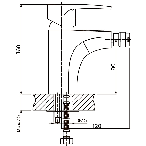 Змішувач для біде Haiba Ceba 002 (HB0026) - Фото - 2