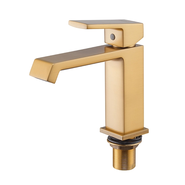 Змішувач для умивальника HAIBA GAUDI 001 BRUSHED GOLD (HB9583) - Фото - 2