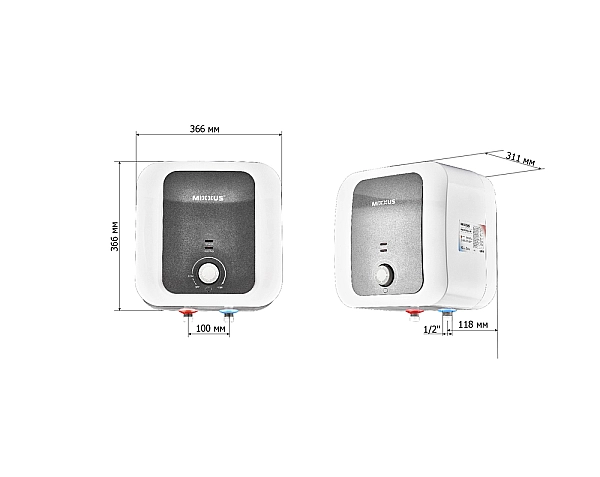 Водонагрівач "Над мийкою" MIXXUS EWH-1115 SMALL OVER накопичувальний 15 л, мокрий тен 1,5 kW (WH0607) - Фото - 4