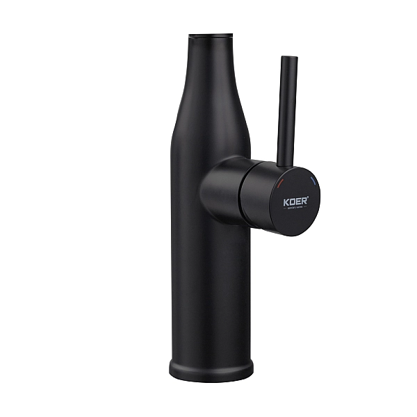 Змішувач для кухні Koer KI-70005-05 з чорним силіконовим виливом (нерж. сталь) (KR5005) - Фото - 6