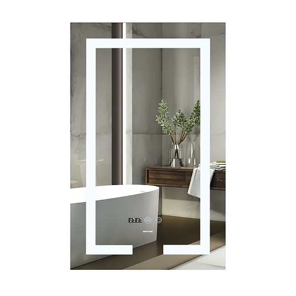 Дзеркало Mixxus HARD MR06-50x80-CASE з Led Touch, Anti-fog, димером, регулятором яскравості, годинником (MI6657)