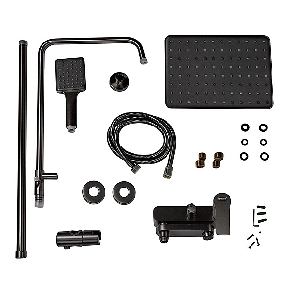 Душова колона із змішувачем Haiba Milano 003-J Graphite (HB4009) - Фото - 6