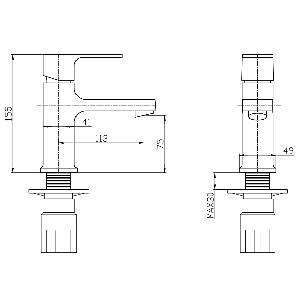 Змішувач для умивальника Mixxus Trinity 001 (Nut) (MI6270) - Фото - 3