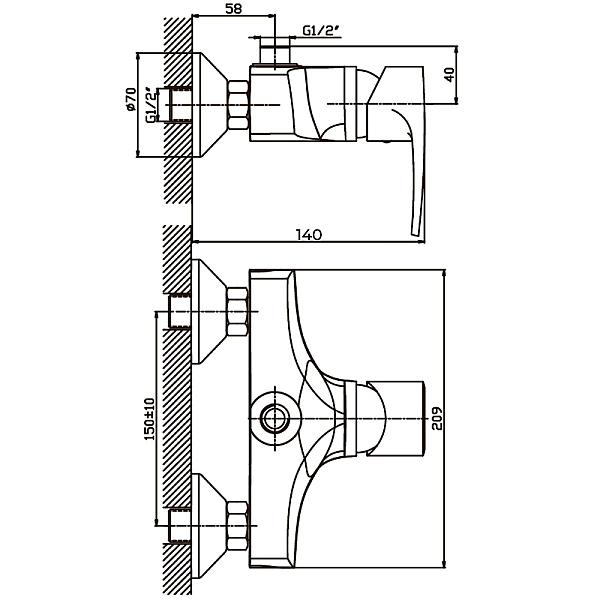 Змішувач для душа Haiba Ceba 003 (HB0027) - Фото - 2