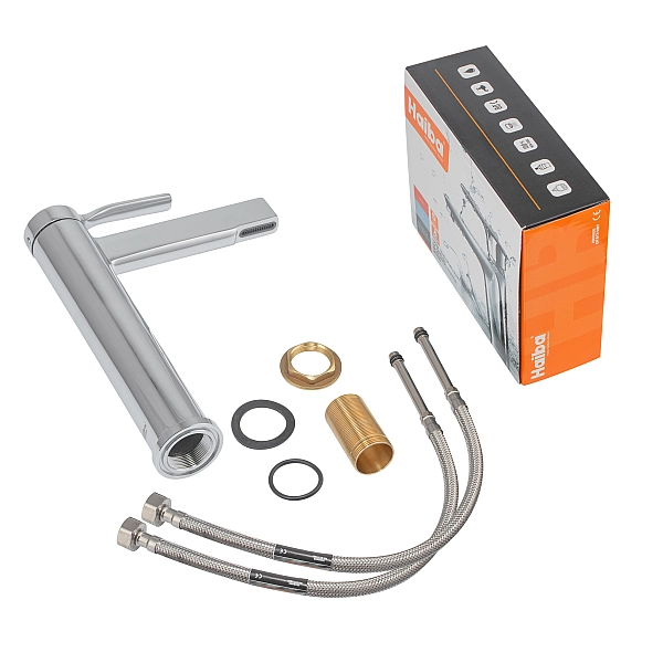 Змішувач для умивальника Haiba Lemon 001 Hight високий (HB9586) - Фото - 4