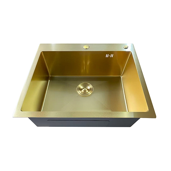 Мийка Mixxus MH6050 Micro Decor Brushed Gold (3.0/0.8) з нерж. сталі (колір матове золото) (MI8222) - Фото - 3