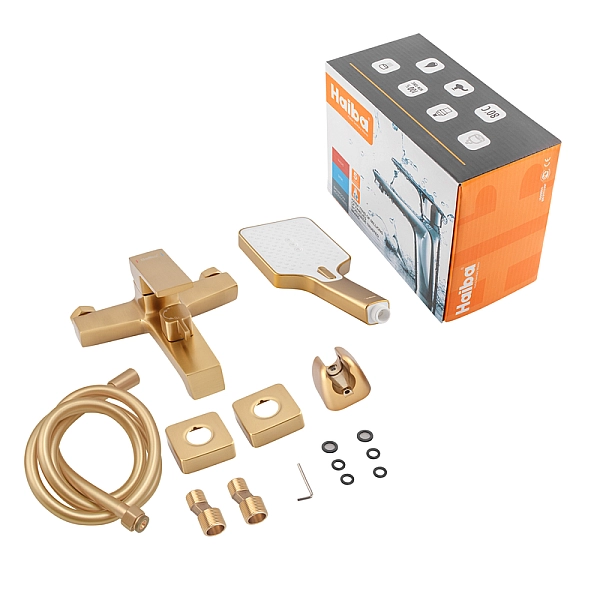 Змішувач для ванни Haiba GAUDI 009 EURO BRUSHED GOLD (HB9599) - Фото - 4