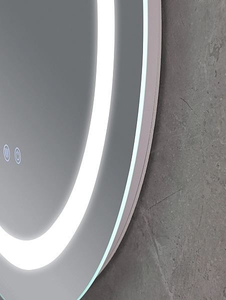 Дзеркало Mixxus PLAIN MC02-80-CASE з Led Touch, Anti-fog, димером, регулятором яскравості, годинником (MI7158) - Фото - 6