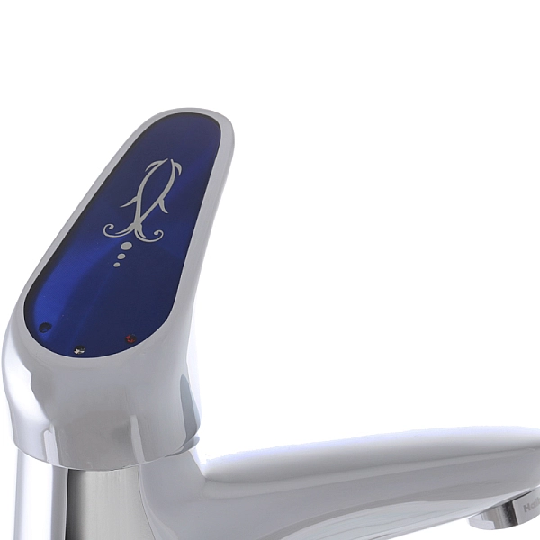 Змішувач для умивальника Haiba Magic 001 з синьою ручкою (HB0662) - Фото - 4