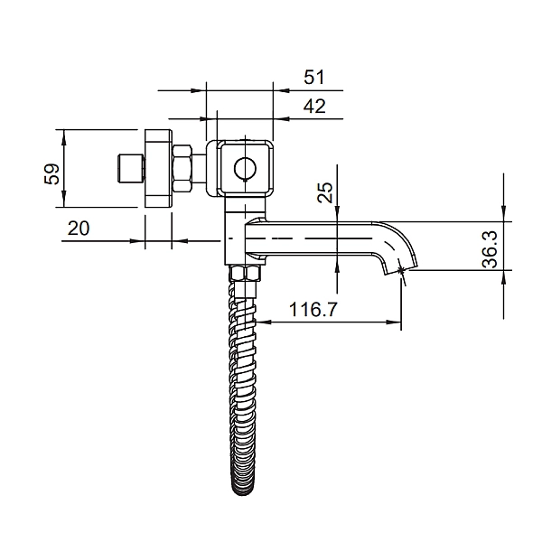 Термостатичний змішувач для ванни з коротким виливом Koer KB-47011-01 (Колір хром) (KR4720) - Фото - 2