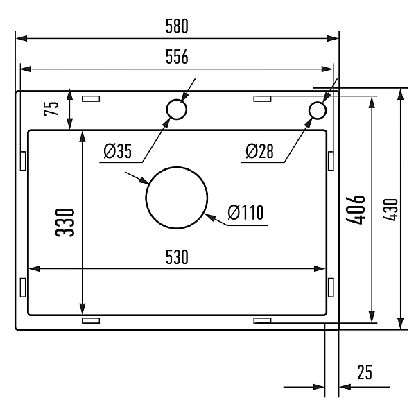 Мийка Mixxus MH5843 Micro Decor SS Color (3.0/0.8) з нерж. сталі (колір нерж.) (MI8216) - Фото - 4