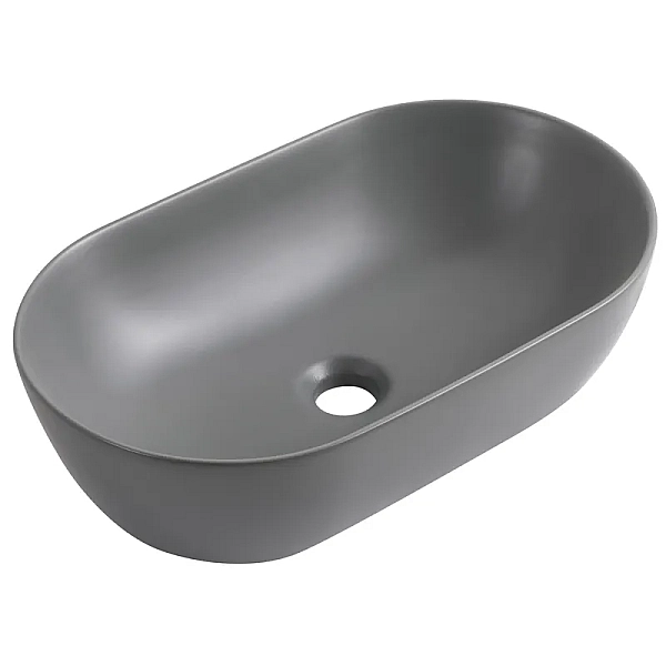 Раковина накладна Mixxus Premium ELLIPSE-0109 GRAY 500x300x140mm (MP6653)