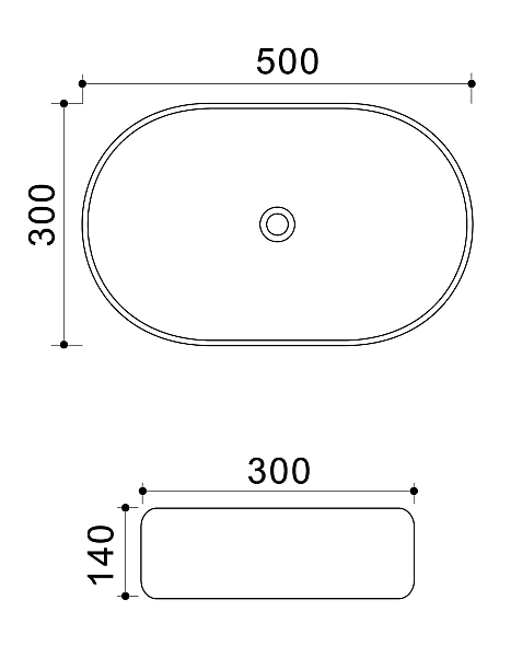Раковина накладна Mixxus Premium ELLIPSE-0109 GRAY 500x300x140mm (MP6653) - Фото - 8