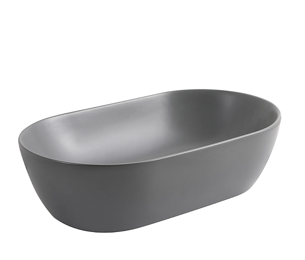 Раковина накладна Mixxus Premium ELLIPSE-0109 GRAY 500x300x140mm (MP6653) - Фото - 2