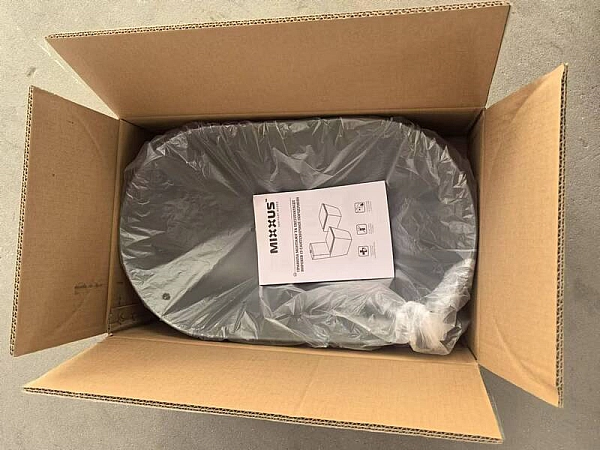 Раковина накладна Mixxus Premium ELLIPSE-0109 GRAY 500x300x140mm (MP6653) - Фото - 6