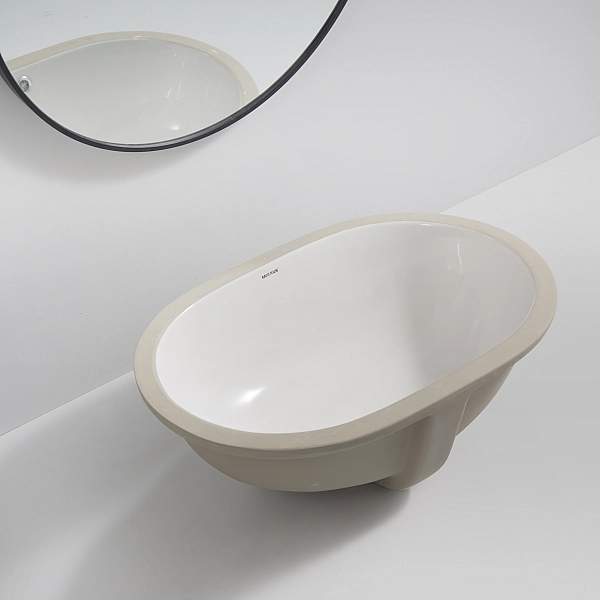 Раковина врізна під стільницю MIXXUS PREMIUM ELLIPSE-1701 570х385х205mm з переливом (MP6566) - Фото - 9