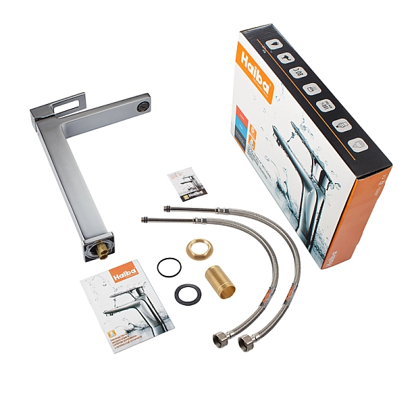 Змішувач для умивальника Haiba Kant 001 HIGH (HB9601) - Фото - 7