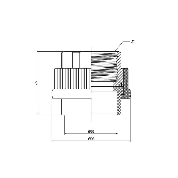 Муфта PPR Thermo Alliance 63х2" ВР - Фото - 2