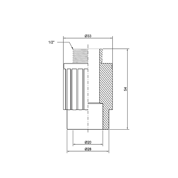 Муфта PPR Thermo Alliance 20х1/2" ЗР - Фото - 2