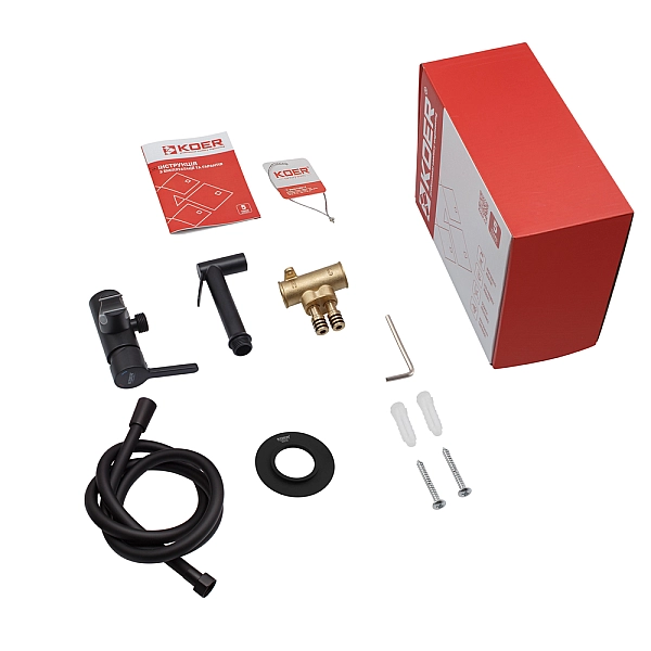 Змішувач для гігієнічного душу Koer KB-23029-05 Колір чорний (KR5493) - Фото - 2