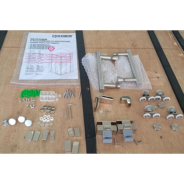 Душова кабіна без піддону Koer SR SC03-90x90x200-TR-02 прозоре скло Easy Clean 6мм SS Color (KR5680) - Фото - 3