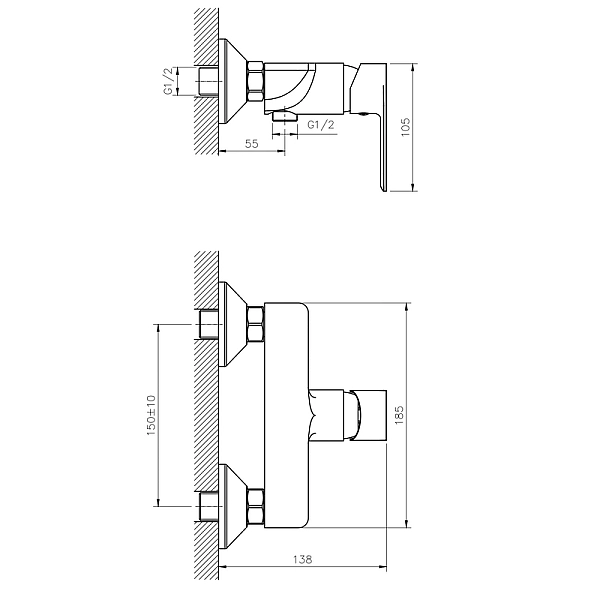 Змішувач для душа Haiba Alex 003 (HB0881) - Фото - 2