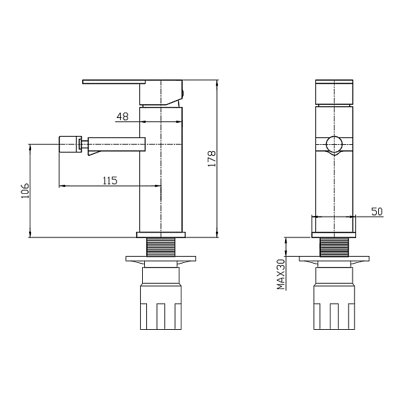 Змішувач для біде Mixxus Relax 002 (Nut) (MI6252) - Фото - 3