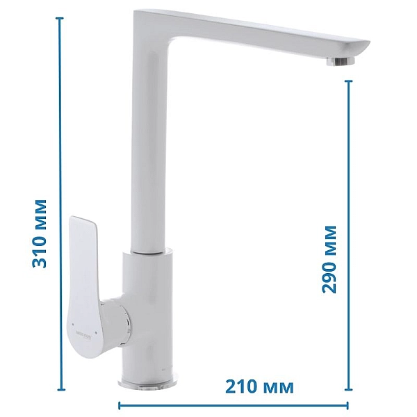 Змішувач для кухні Mixxus Premium Eva 017 Білий (MI5810) - Фото - 4