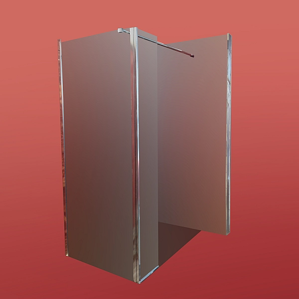 Душова перегородка Koer SR SP03-120x200-TR-01 Walk-In прозоре скло Easy Clean 8мм, хром (KR5398) - Фото - 3