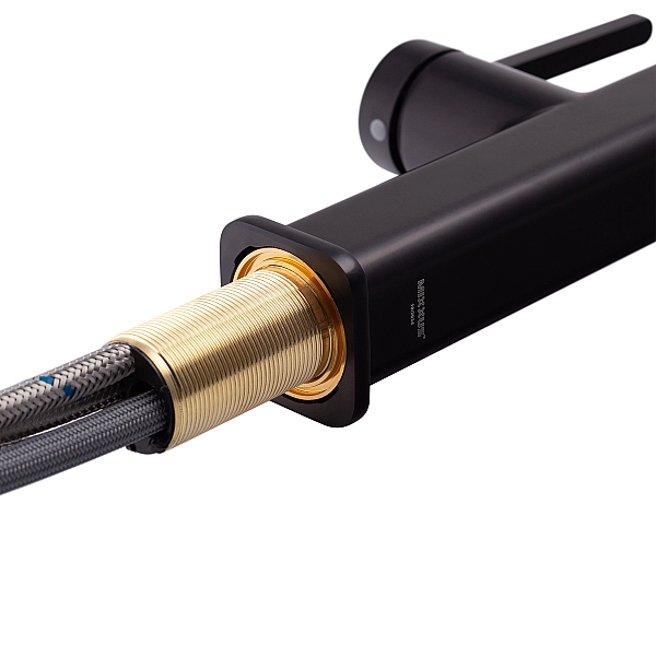 Змішувач для кухні з висувним виливом Mixxus Premium HAMMER 014 BLACK (MI6954) - Фото - 6