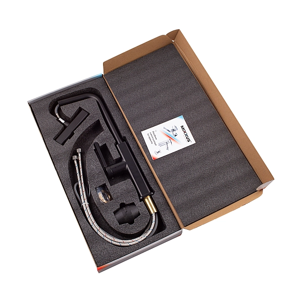 Змішувач для кухні з висувним виливом Mixxus Premium HAMMER 014 BLACK (MI6954) - Фото - 5