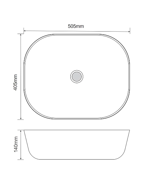 Раковина накладна MIXXUS PREMIUM DIVERSE-0107 505х405х140mm (MP6550) - Фото - 3