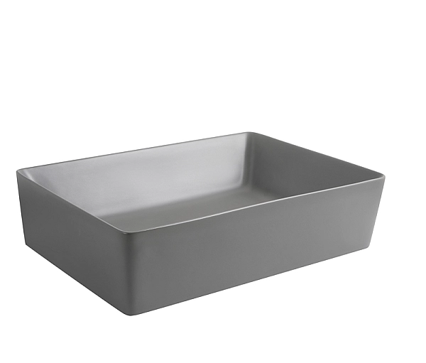 Раковина накладна Mixxus Premium QUADRO-0108 GRAY 550x390x145mm (MP6652) - Фото - 10