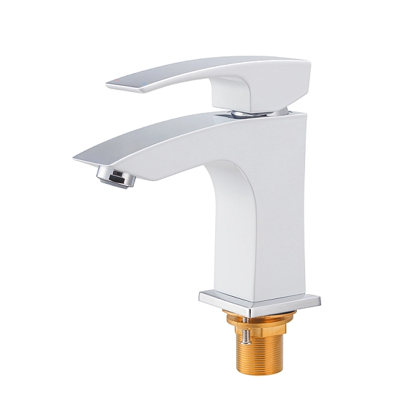 Змішувач для умивальника Koer KB-10007-04 (Колір хром+білий) (KR5149) - Фото - 8