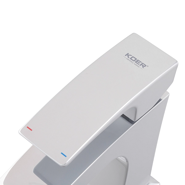 Змішувач для умивальника Koer KB-10007-04 (Колір хром+білий) (KR5149) - Фото - 7