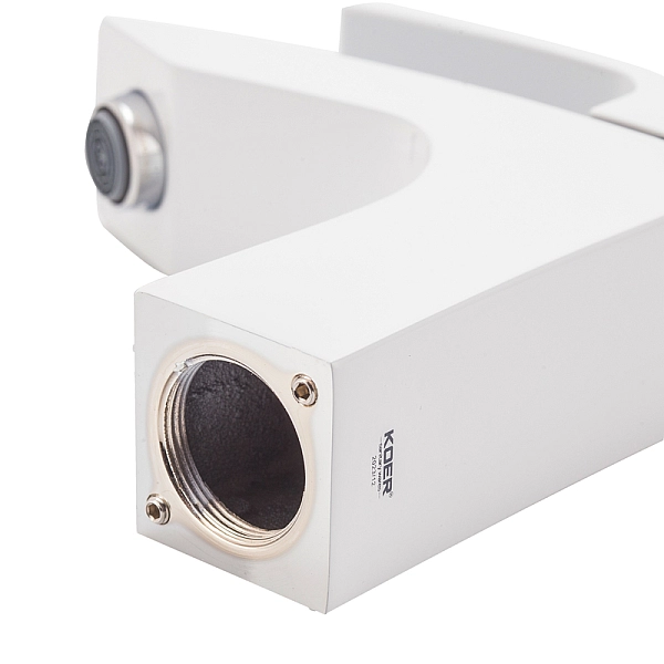 Змішувач для умивальника Koer KB-10007-04 (Колір хром+білий) (KR5149) - Фото - 5