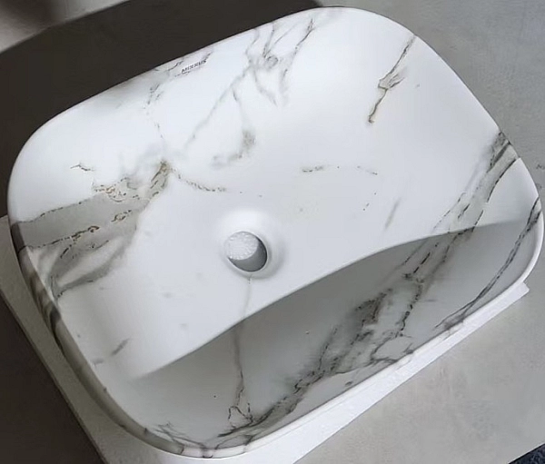 Раковина накладна MIXXUS PREMIUM DIVERSE-0114 MARBLE 455х325х135mm (MP6545) - Фото - 7