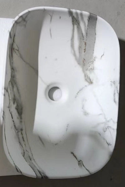 Раковина накладна MIXXUS PREMIUM DIVERSE-0114 MARBLE 455х325х135mm (MP6545) - Фото - 8