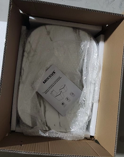 Раковина накладна MIXXUS PREMIUM DIVERSE-0114 MARBLE 455х325х135mm (MP6545) - Фото - 2