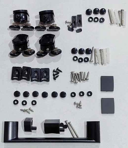 Двері в нішу Mixxus Premium DIVERSE SD01-120x185-TR Black прозоре скло 5мм (MI6877) - Фото - 4