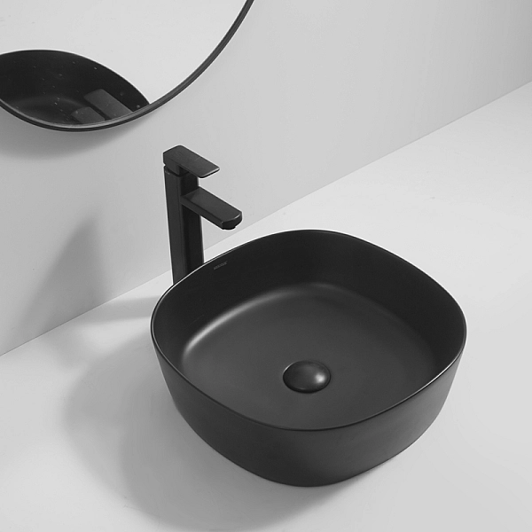 Раковина накладна Mixxus Premium DIVERSE-0106 BLACK 440х440х140mm (MP6538) - Фото - 3