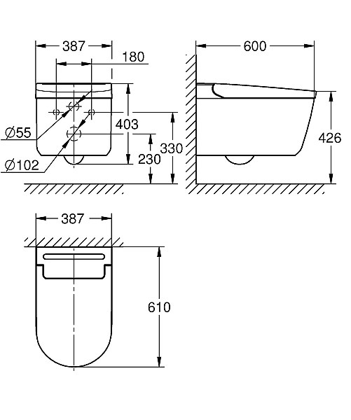Унітаз-біде Grohe Sensia Pro настінний (36508SH0) - Фото - 8