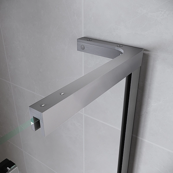 Двері у нішу Walk-In розсувні Koer SR SD07-120x200-R-TR-01 прозоре скло Easy Clean 8мм Хром (KR5773) - Фото - 4