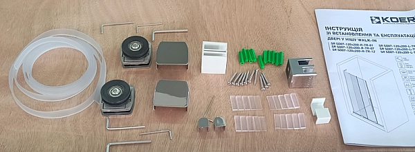 Двері у нішу Walk-In розсувні Koer SR SD07-120x200-R-TR-01 прозоре скло Easy Clean 8мм Хром (KR5773) - Фото - 7