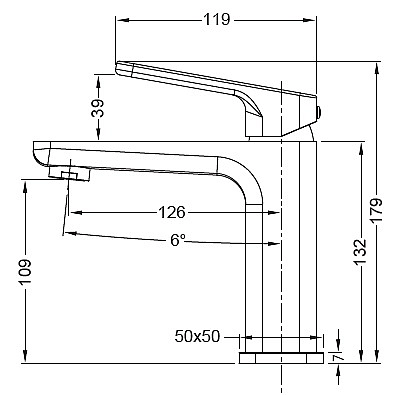 Змішувач для умивальника Koer KB-10031-07 (KR5432) - Фото - 8